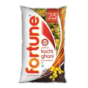 Fortune Premium Kachi Ghani Pure Mustard Oil, 1 ltr pouch