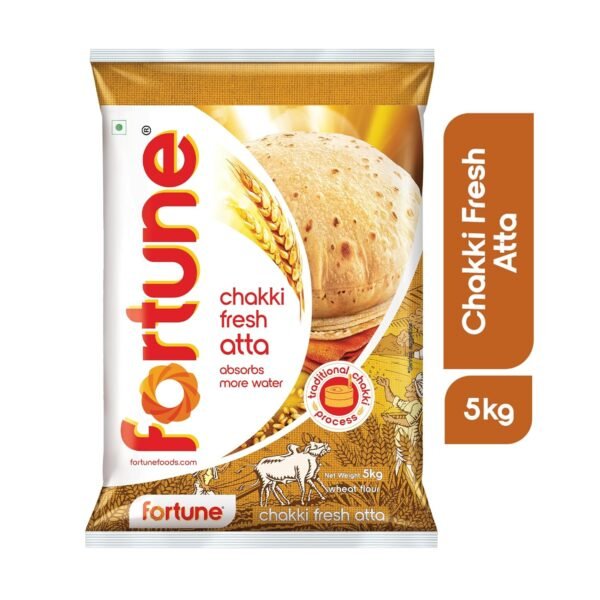 Fortune Chakki Fresh Atta, 5 kg